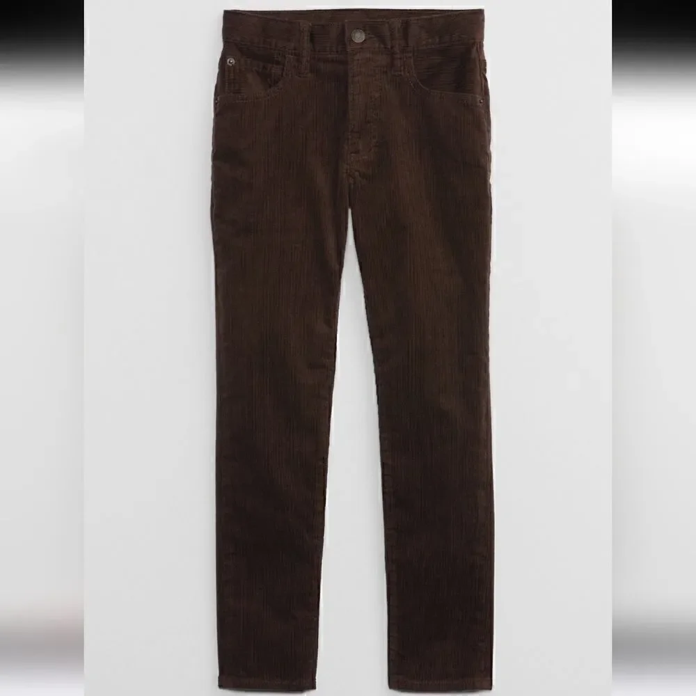 Kids Slim Taper Corduroy Pants with Washwell